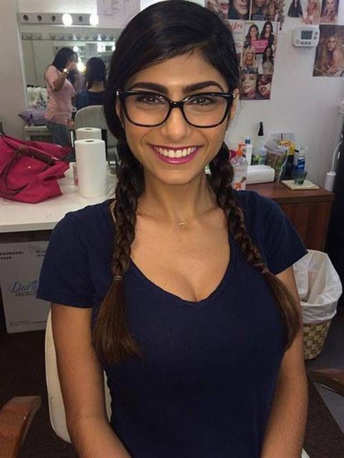 Mia Khalifa in a bikini taking a selfie