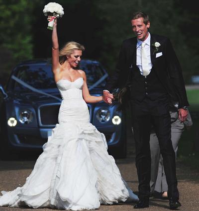 Abigail Clancy wedding day June 30, 2011