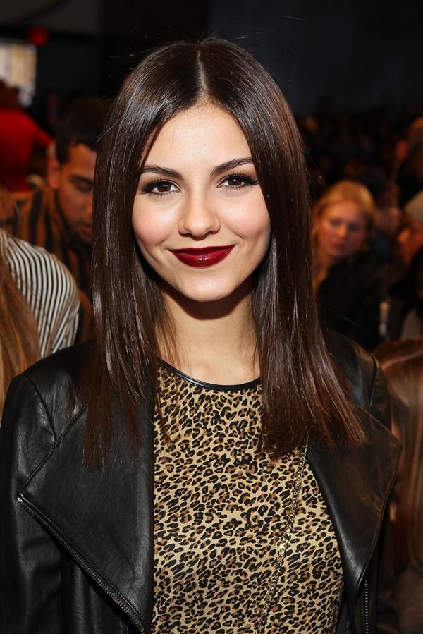 Victoria Justice DKNY Women during Fall 2013 Mercedes -Benz Fashion Week in NY 2/10/13 