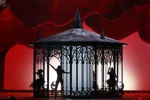 Adriana Lima on the runway at Victoria's Secret Fashion Show 2010