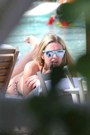 Nicky Hilton Hotel pool in Miami - December 31, 2012