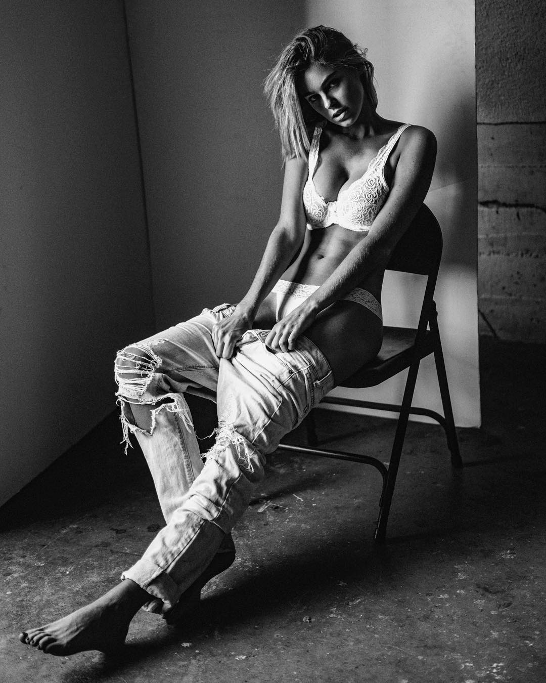 Elizabeth Turner in lingerie