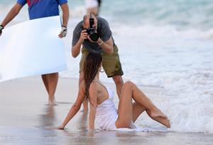 Nina Agdal (94) Photoshoot for Bebe in Miami - November 12, 2013 