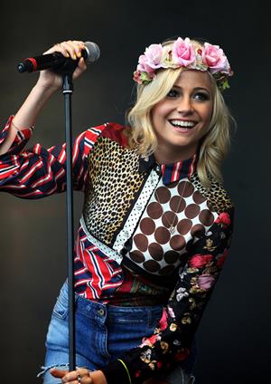 Pixie Lott performs at the Cornbury Music Festival at Great Tew Estate on June 29, 2012 in Oxford, England