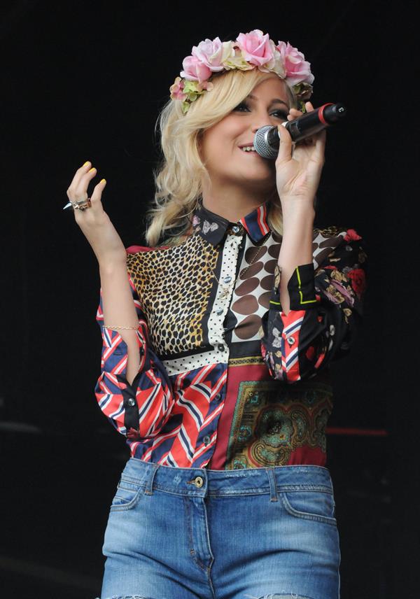 Pixie Lott performs at the Cornbury Music Festival at Great Tew Estate on June 29, 2012 in Oxford, England