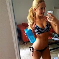 Maria Doroshina in a bikini taking a selfie