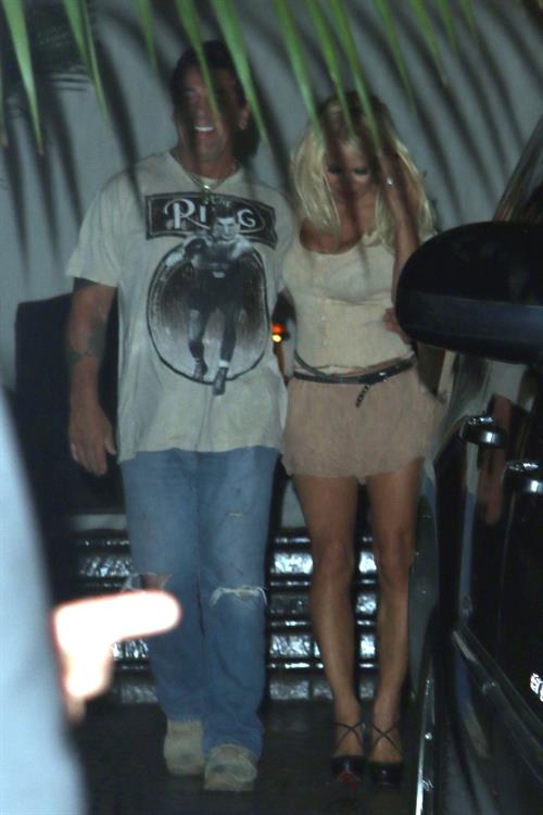 Pamela Anderson leaving Chateau Marmont in Los Angeles, August 20, 2014