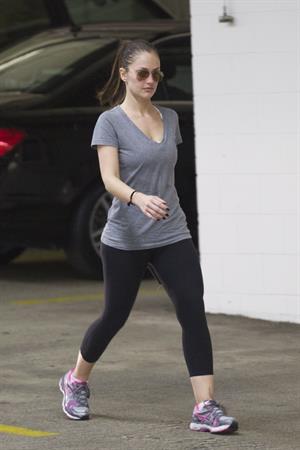 Minka Kelly grocery shopping in Los Angeles 1/14/13 