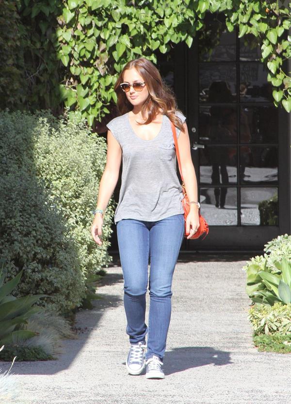 Minka Kelly - leaving Andy Lecompte Salon in West Hollywood 06/06/12