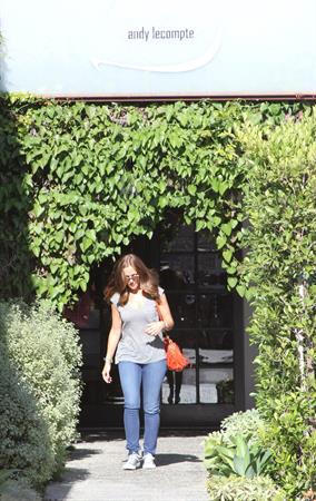 Minka Kelly - leaving Andy Lecompte Salon in West Hollywood 06/06/12