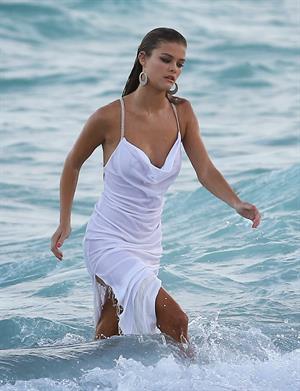 Nina Agdal Photoshoot for Bebe in Miami - November 12, 2013 