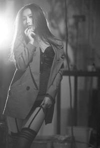 Wang Wan Wan in lingerie