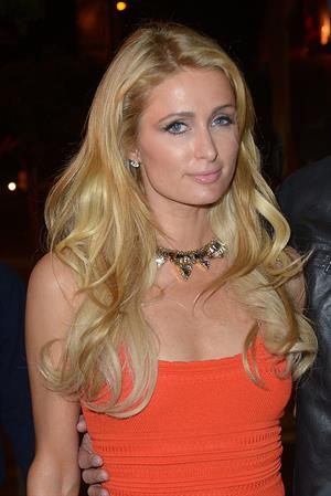 Paris Hilton enjoys a night out with her boyfriend in Beverly Hills on June 6, 2013