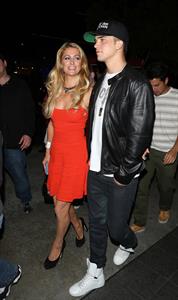 Paris Hilton enjoys a night out with her boyfriend in Beverly Hills on June 6, 2013