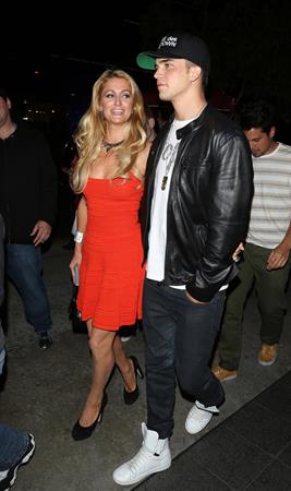 Paris Hilton enjoys a night out with her boyfriend in Beverly Hills on June 6, 2013