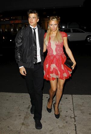 Paris Hilton Christmas dinner at Mr Chow December 15, 2012 