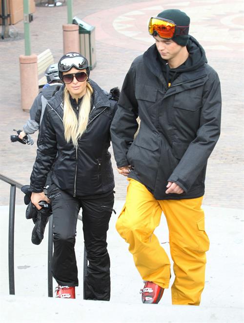 Paris Hilton enjoying a day in the mountains of Aspen December 18, 2012 