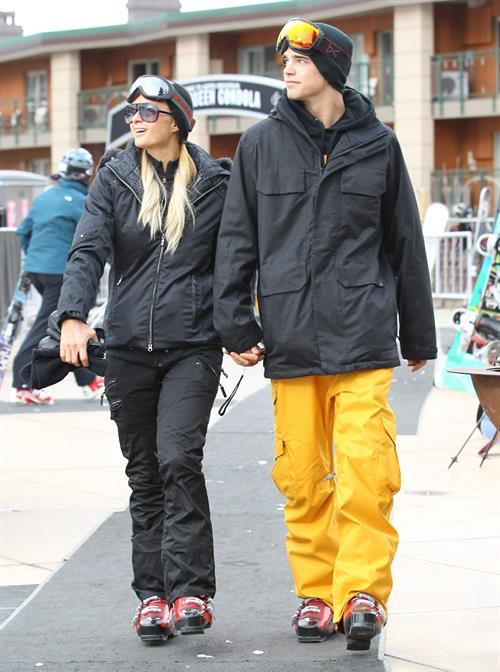 Paris Hilton enjoying a day in the mountains of Aspen December 18, 2012 