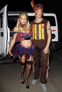 Paris Hilton at the Playboy Mansion Halloween Party in Los Angeles 10/27/12