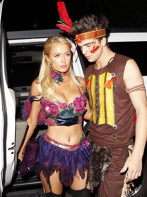 Paris Hilton at the Playboy Mansion Halloween Party in Los Angeles 10/27/12