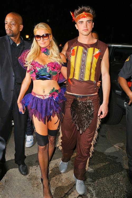 Paris Hilton at the Playboy Mansion Halloween Party in Los Angeles 10/27/12