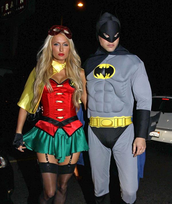 Paris Hilton heads to The Greystone Nightclub's Halloween party in West Hollywood 10/31/12