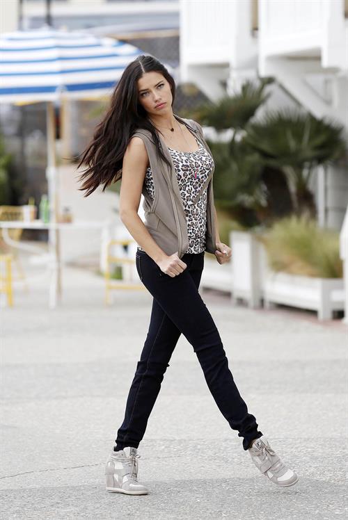 Adriana Lima and Alessandra Ambrosio Photoshoot in Venice beach March 7, 2013