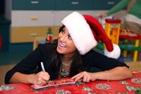 Adrienne Bailon visits children at the Beth Israel Medical Center in New York 