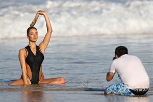 Madison Edwards during a photoshoot on Tamarama Beach in Sydney on August 23, 2017