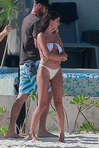 Sara Sampaioin Playa del Carmen, Mexico on December 17, 2017