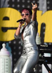 Lilly Allen performing on Day 2 of the V Festival August 17, 2014
