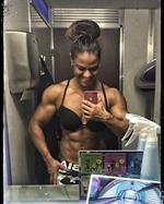 Marie Bouchalova in a bikini taking a selfie