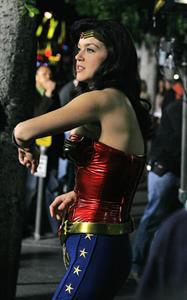 Adrianne Palicki on Wonder Woman set 3/31/2011 