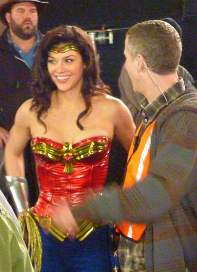 Adrianne Palicki on Wonder Woman set 3/29/2011 