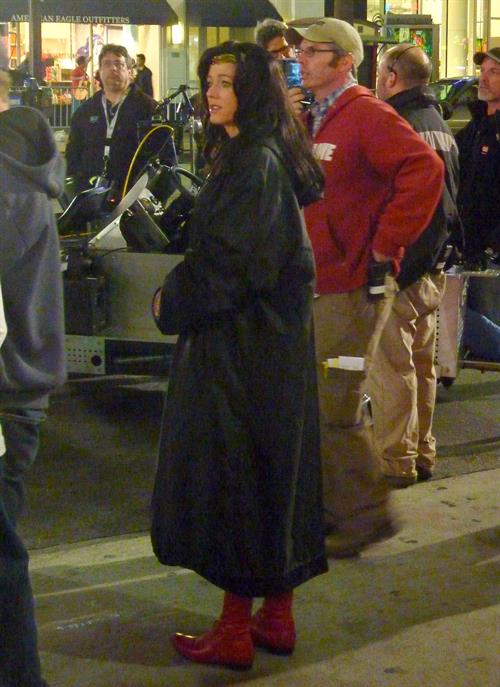 Adrianne Palicki on Wonder Woman set 3/29/2011 