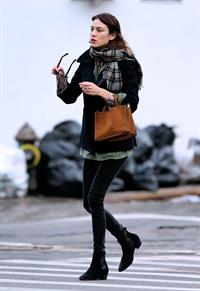 Alexa Chung Peels restaurant in the East Village in NYC, December 20, 2013