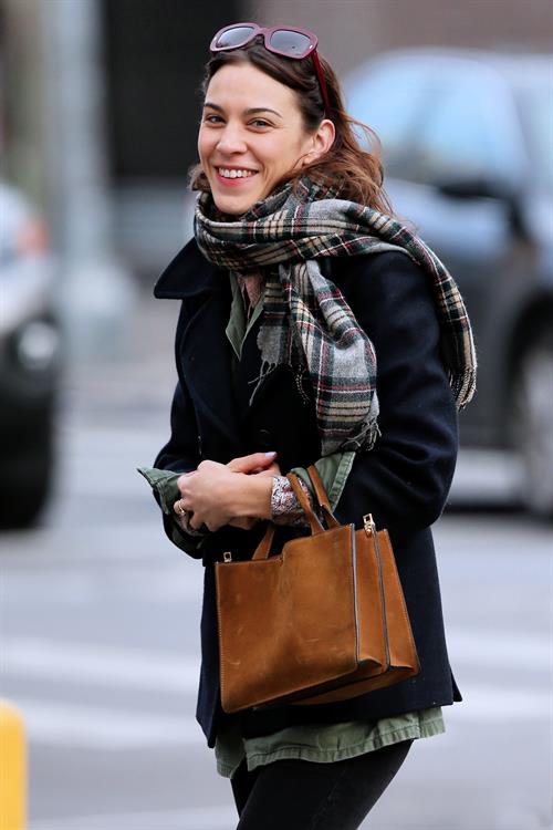 Alexa Chung Peels restaurant in the East Village in NYC, December 20, 2013