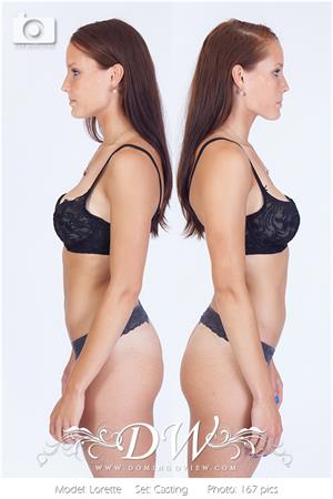 Teen Lorette sexy posing with lingerie and nude