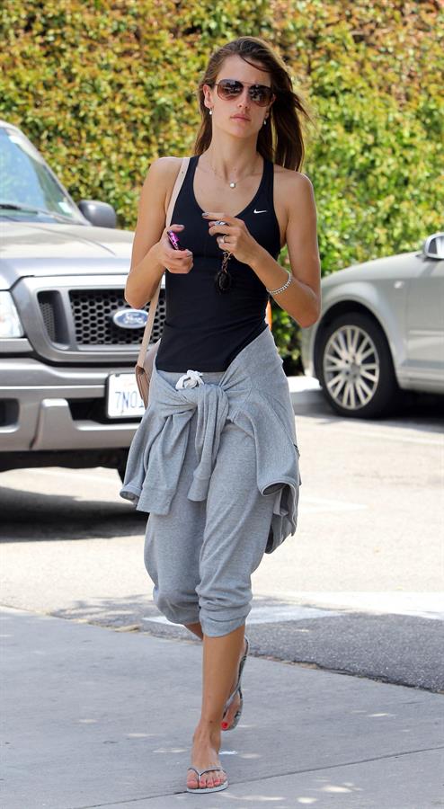 Alessandra Ambrosio going for coffee after leaving a spa in LA on May 7, 2011 