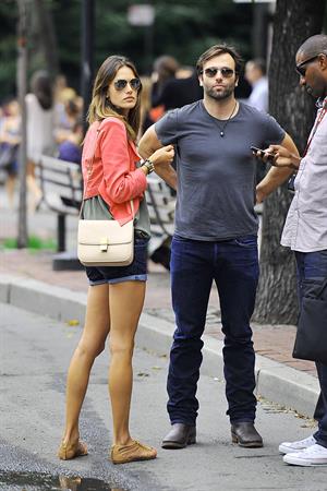 Alessandra Ambrosio Bar Pitti in New York City on June 23, 2011 