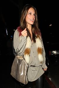 Alessandra Ambrosio arrives at Beso restaurant in West Hollywood on December 3, 2010