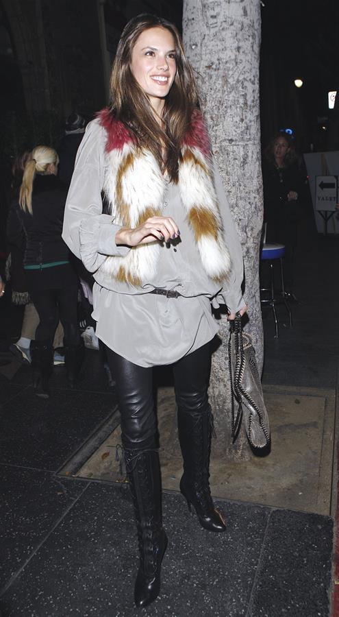 Alessandra Ambrosio arrives at Beso restaurant in West Hollywood on December 3, 2010
