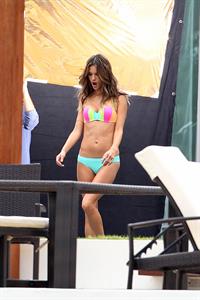 Alessandra Ambrosio Victoria's Secret bikini photoshoot candids, Miami, Jan 30, 2014 