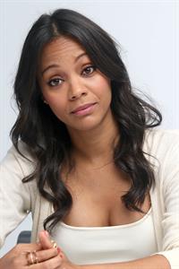 Zoe Saldana Guardians of the Galaxy press conference in Burbank on July 25, 2014