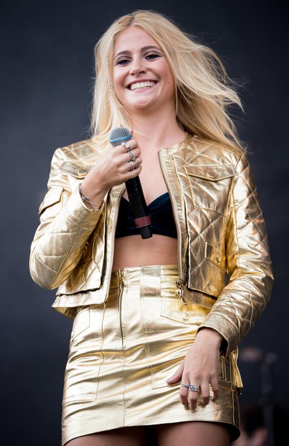 Pixie Lott performing on Day 1 of the V Festival at Hylands Park on August 16, 2014