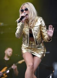 Pixie Lott performing on Day 1 of the V Festival at Hylands Park on August 16, 2014
