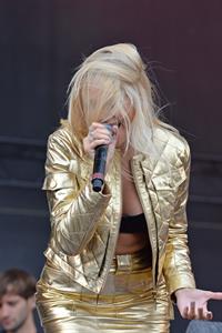 Pixie Lott performing on Day 1 of the V Festival at Hylands Park on August 16, 2014