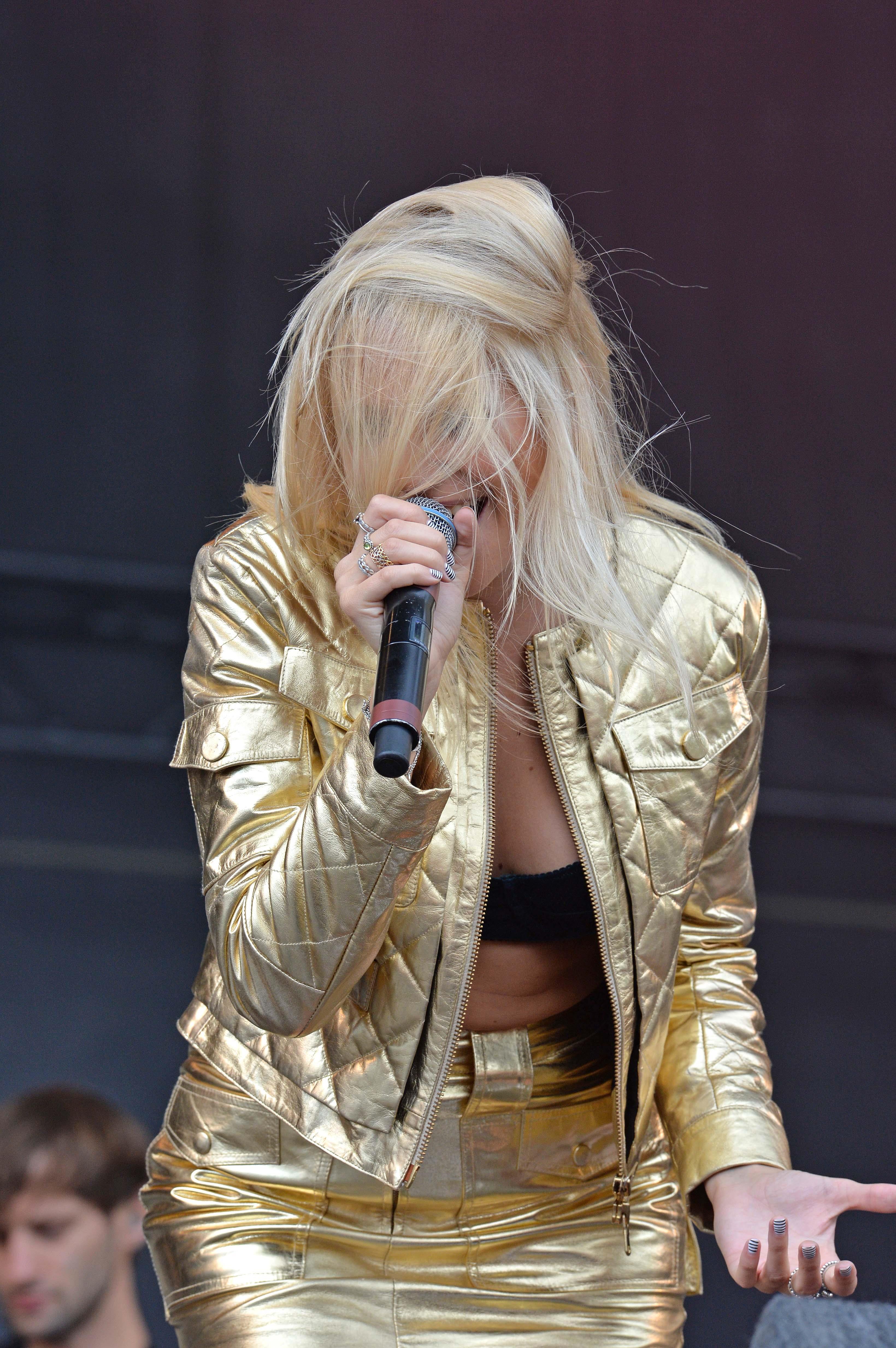 Pixie Lott performing on Day 1 of the V Festival at Hylands Park on August 16, 2014