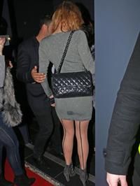 Paris Hilton going out with a wet spot on December 16, 2014