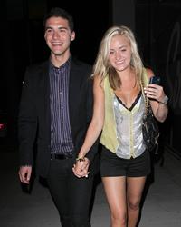 Amanda Michalka leaves a club with a friend in Los Angeles on August 7, 2010 